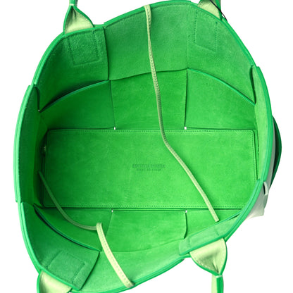 Bottega Veneta Grained Calfskin Intrecciato Small Arco Tote Pistachio Parakeet 6 of 9