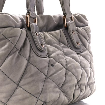 Chanel Lambskin Quilted Cloudy Bundle East West Tote Grey 13 of 14