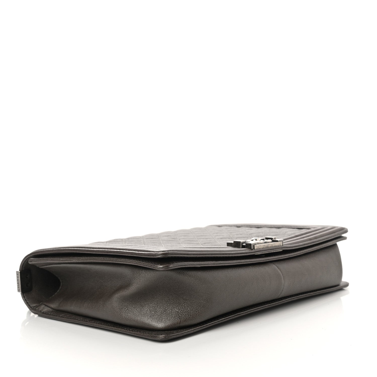 Chanel Calfskin Quilted Large Boy Flap Grey 3 of 12