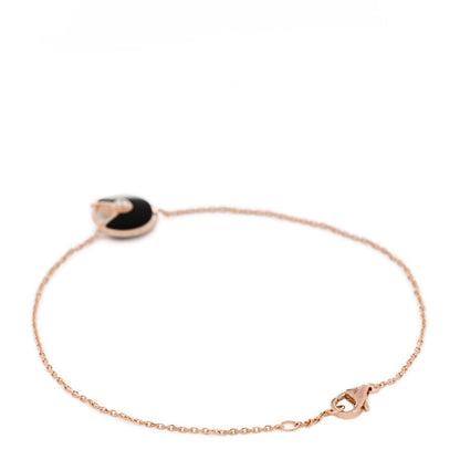 Cartier 18K Pink Gold Diamond Black Onyx Amulette de Cartier Bracelet 3 of 5