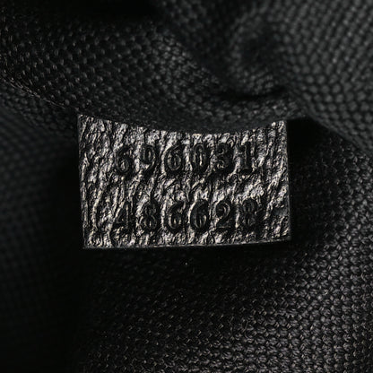Gucci Monogram Jumbo GG Textured Dollar Calfskin Web Belt Bag Black 7 of 9
