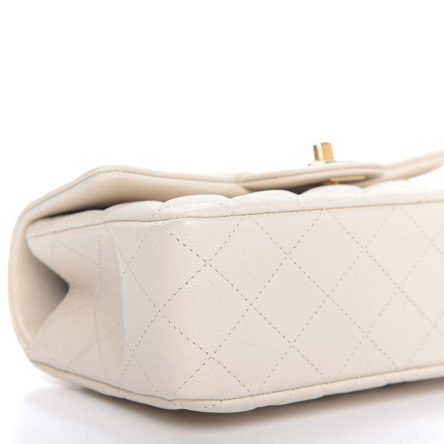 Chanel Caviar Quilted Mini Top Handle Rectangular Flap Beige 6 of 9