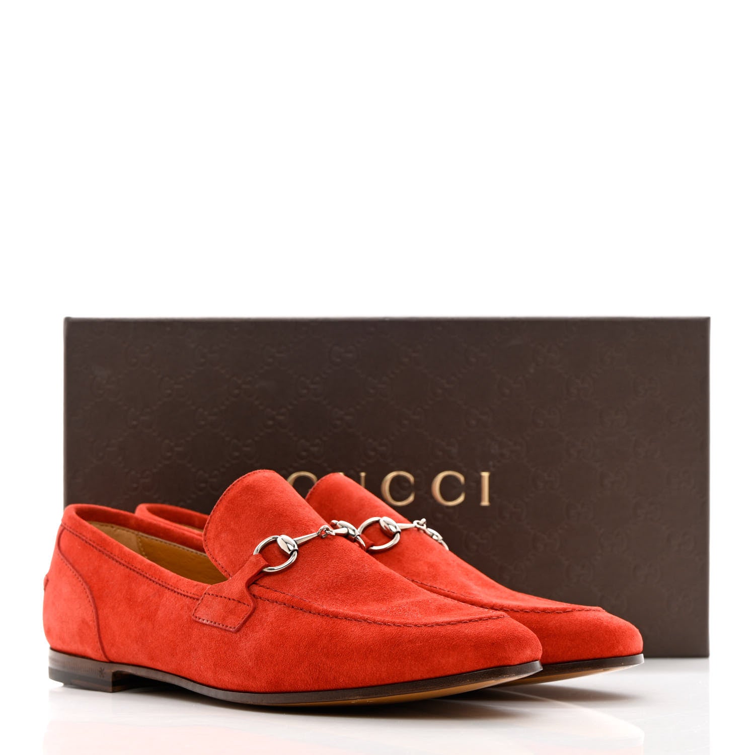 Gucci Suede Womens Jordaan Loafers 39 Red 17 of 17