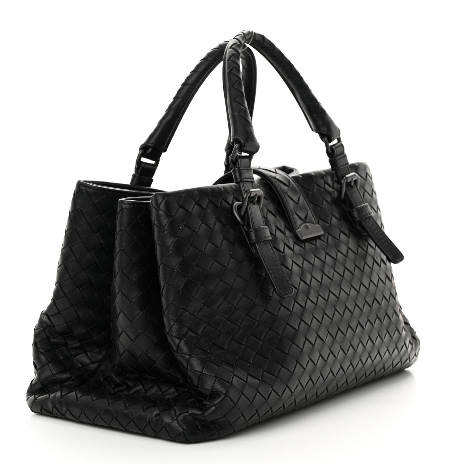 Bottega Veneta Light Calf Intrecciato Small Roma Black 3 of 14