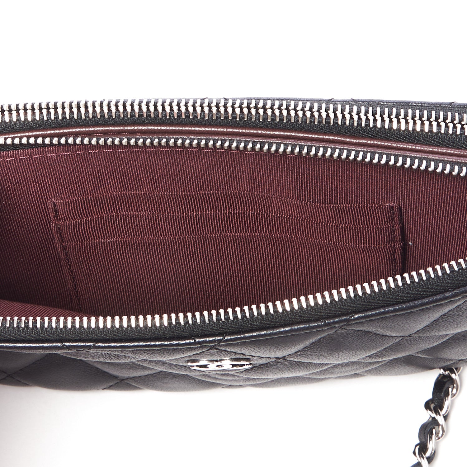 Chanel Lambskin Quilted Small Clutch With Chain Black 8 of 14