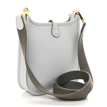 Hermes Taurillon Clemence Amazone Evelyne TPM Gris Perle Etain 3 of 11