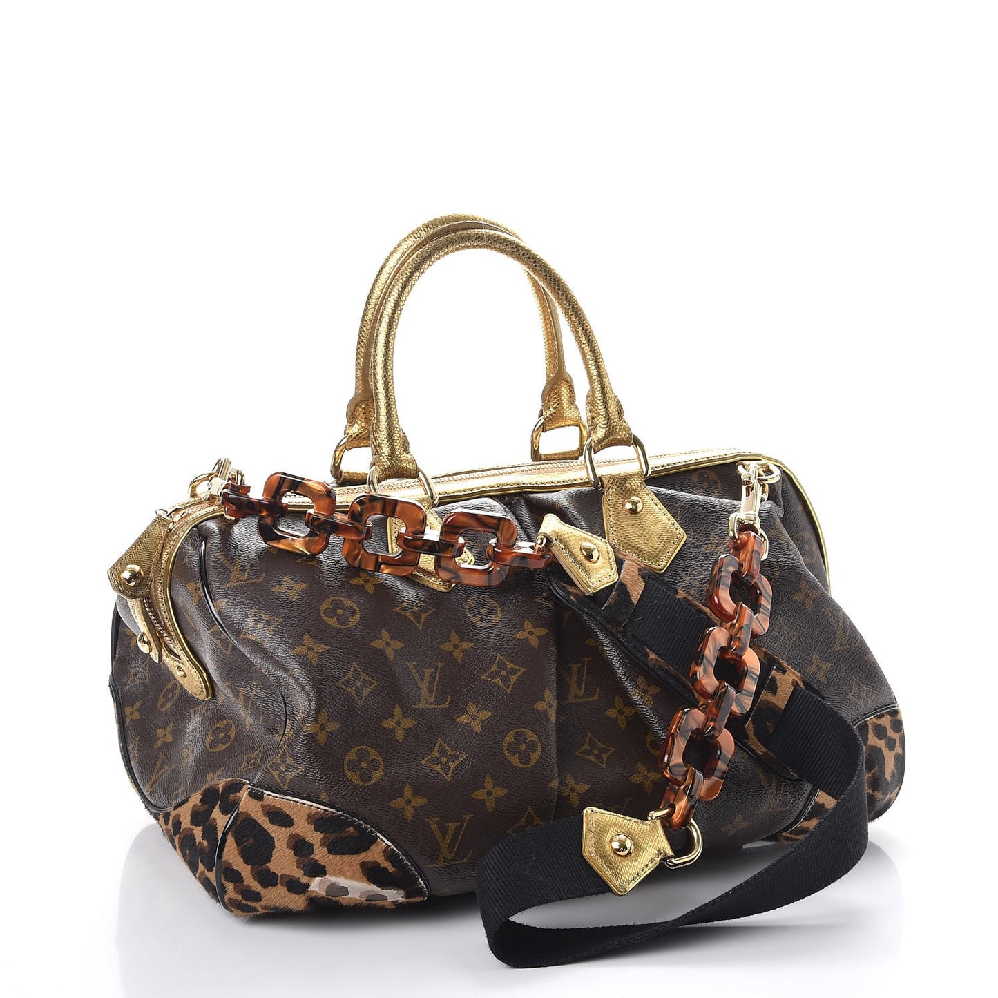 Monogram Leopard Stephen Bag