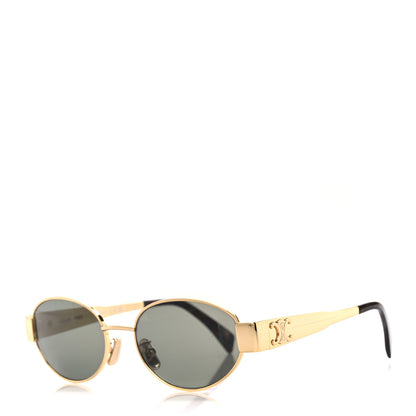 Celine Metal Triomphe 01 Sunglasses CL40235U Gold Green 1 of 7