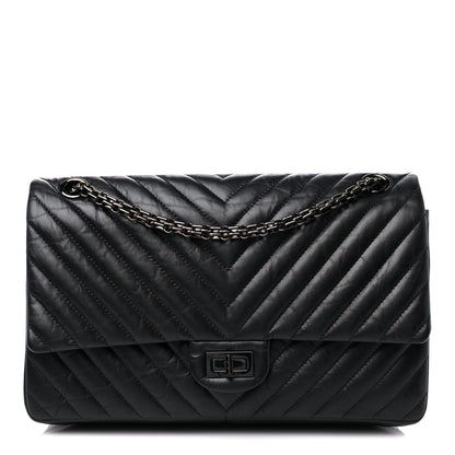 Chanel Aged Calfskin Chevron Quilted 2.55 Reissue 226 So Black 1 of 9