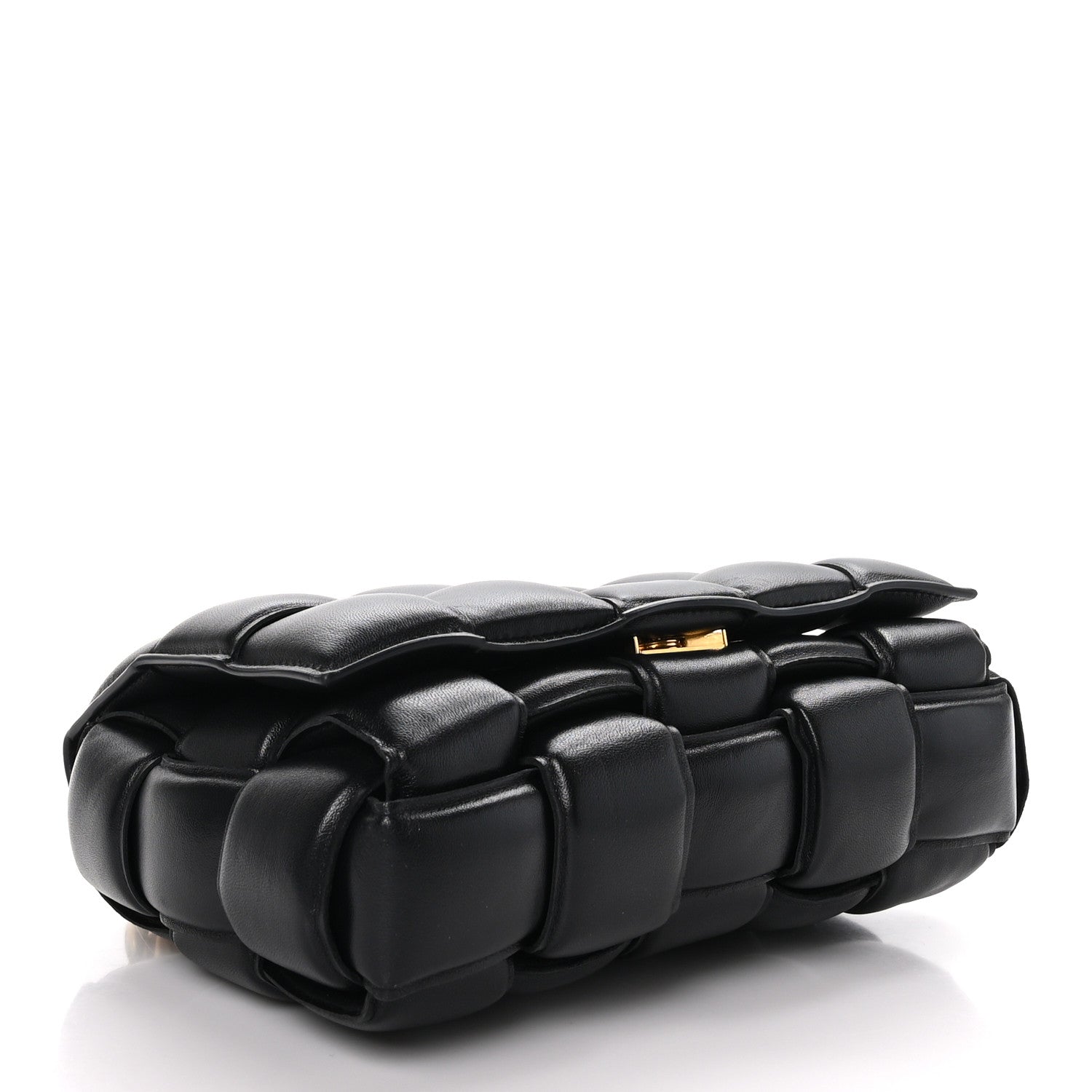 Bottega Veneta Lambskin Maxi Intreccio Padded Chain Cassette Crossbody Bag Black 4 of 8