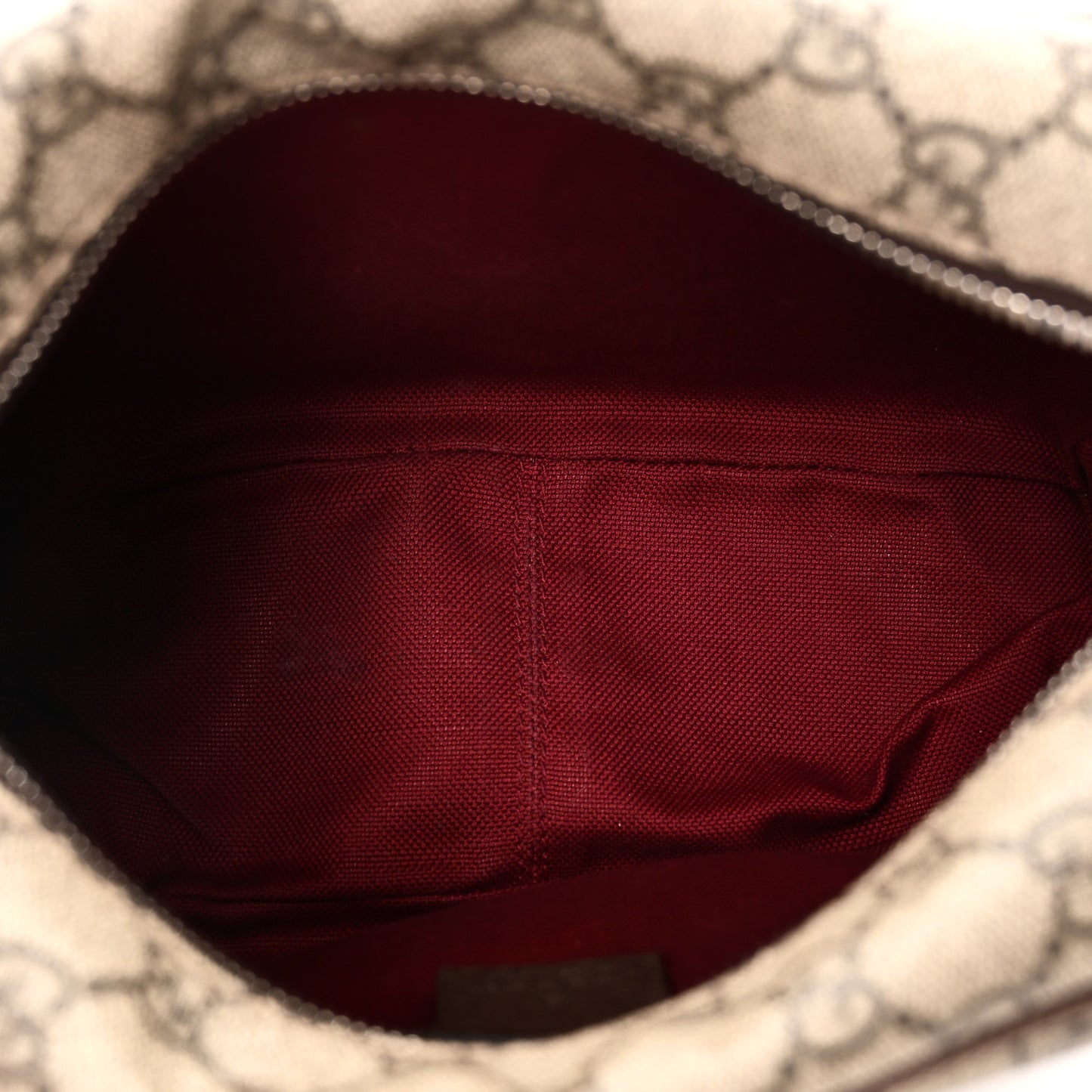 GG Supreme Monogram Textured Calfskin Square Messenger Bag Beige Ebony New Acero