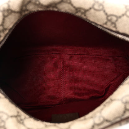 Gucci GG Supreme Monogram Textured Calfskin Square Messenger Bag Beige Ebony New Acero 5 of 11