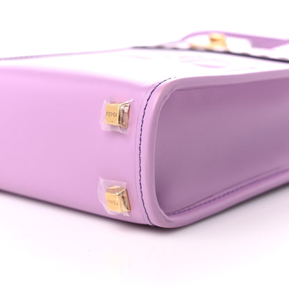 Fendi Vitello King Plexiglass Logo Embossed Mini Fendi Sunshine Shopper Tote Violetta 8 of 9