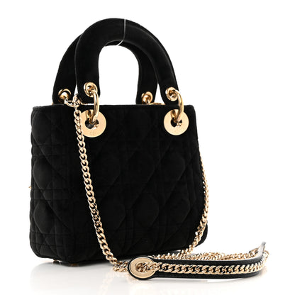 Christian Dior Velvet Mini Lady Dior Black 2 of 10