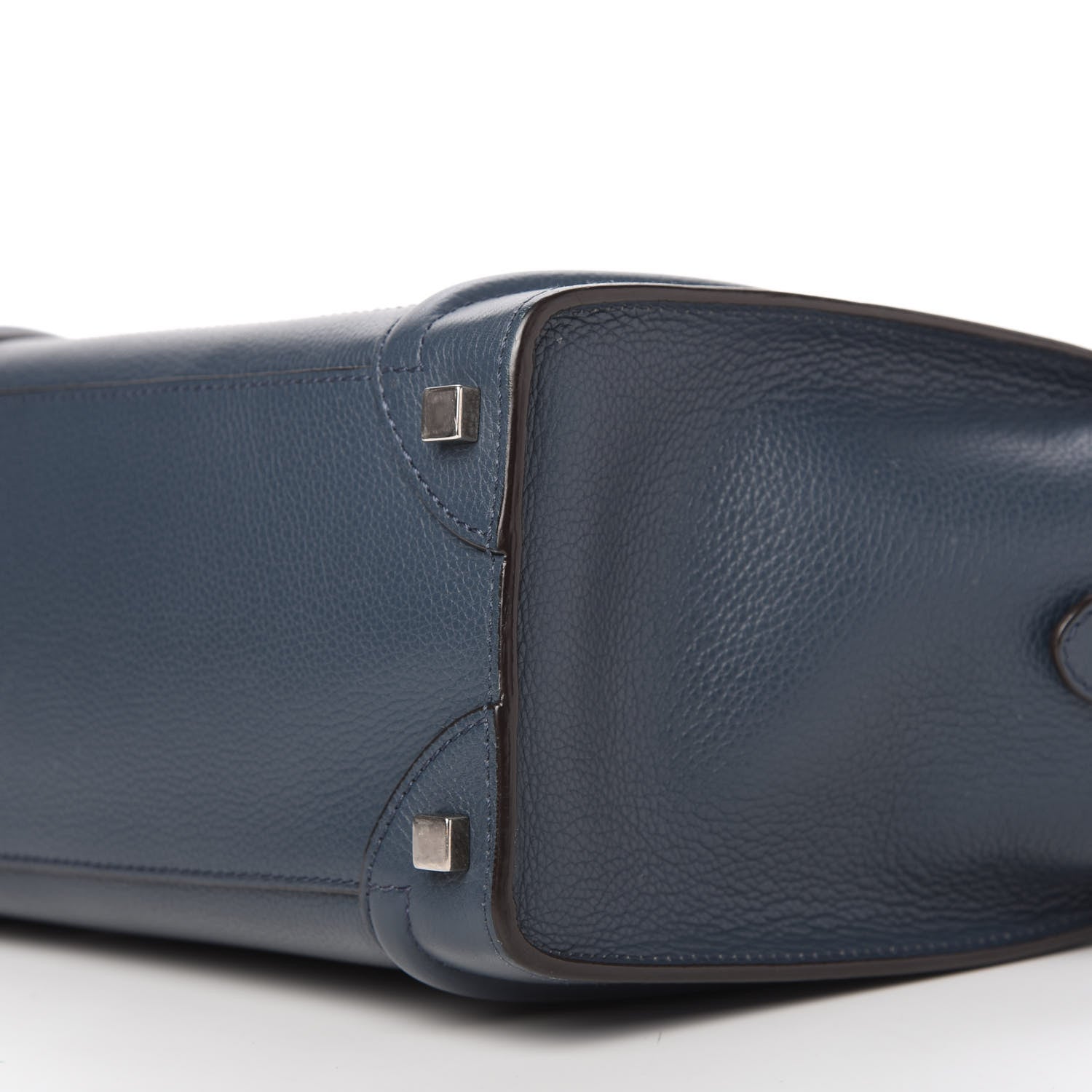 Celine Drummed Calfskin Micro Luggage Orage 7 of 10