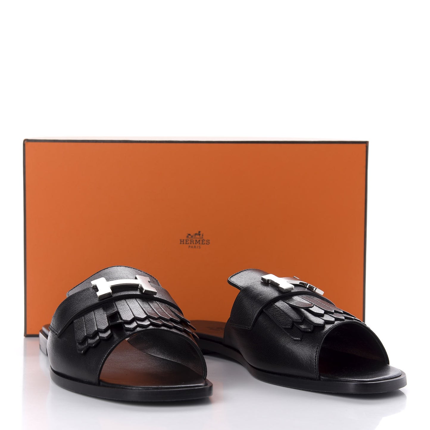 Goatskin Auteuil Sandals 38.5 Black