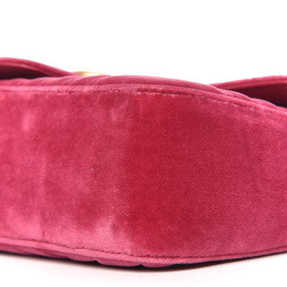 Gucci Velvet Matelasse Small GG Marmont Shoulder Bag Light Raspberry Rose 9 of 12