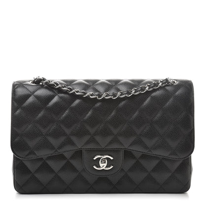 Chanel Caviar Quilted Jumbo Double Flap Black 1 of 12