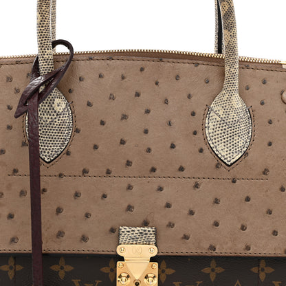 Louis Vuitton Ostrich Lizard Majestueux Tote MM Bordeaux 8 of 14