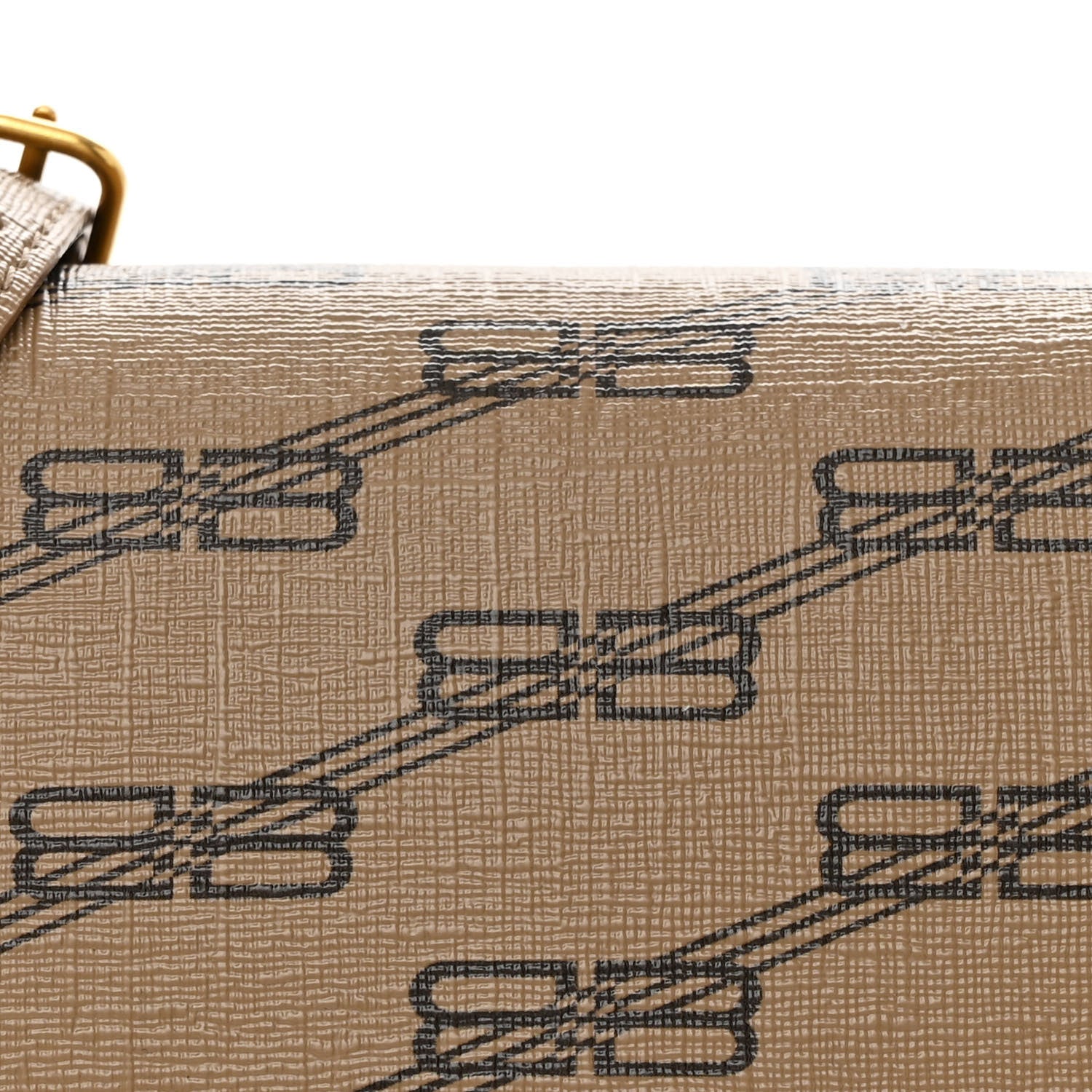 Balenciaga Coated Canvas BB Monogram Small Hourglass Top Handle Bag Beige Brown 9 of 12