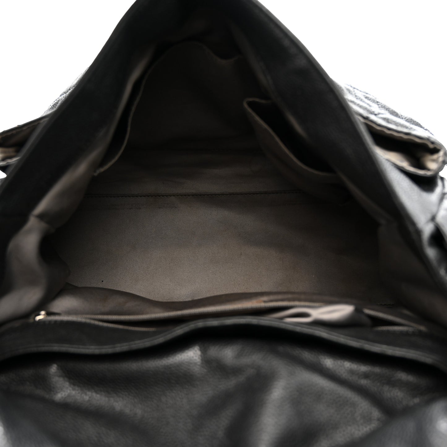 Glazed Caviar Large Coco Rider Flap Hobo Black