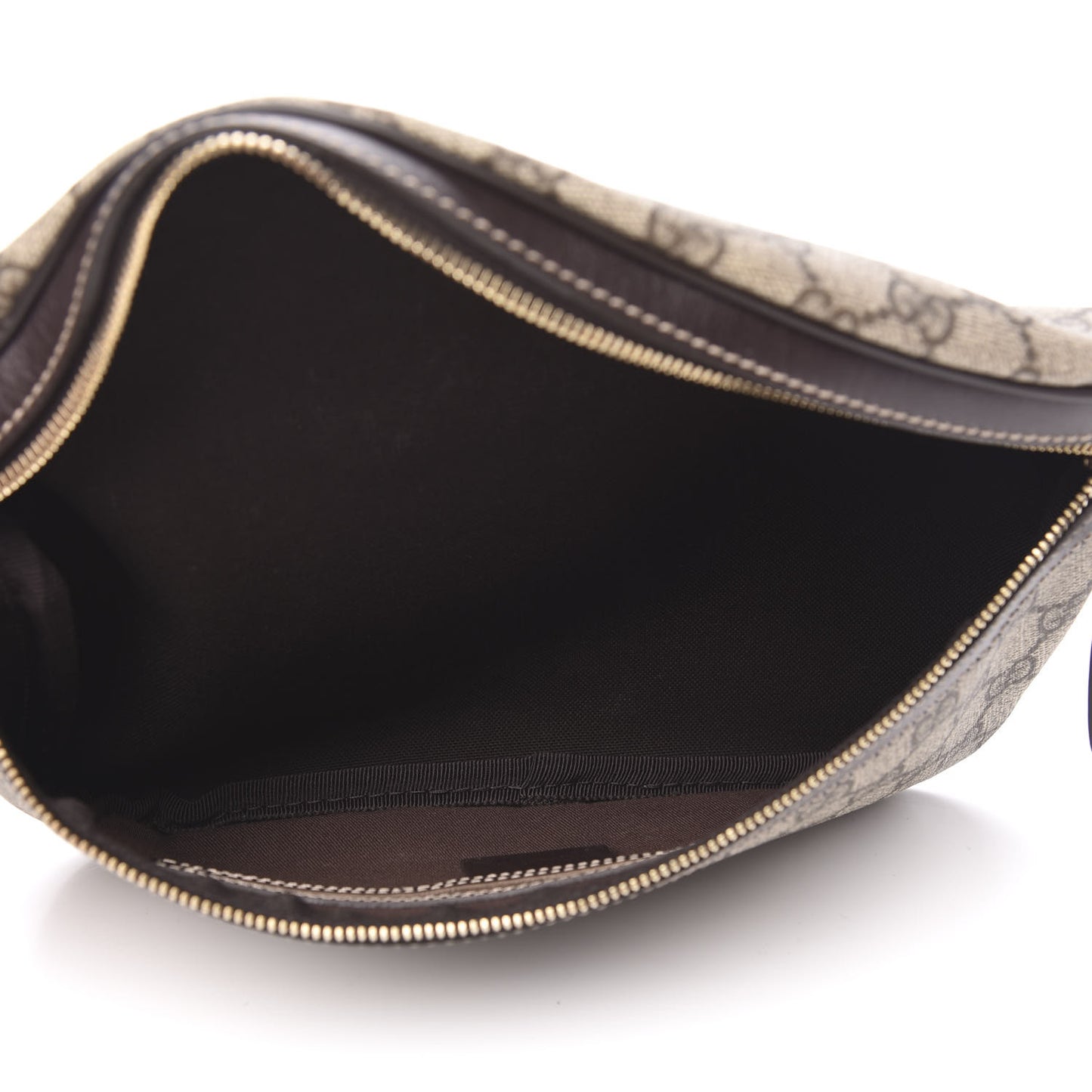 GG Supreme Monogram Belt Bag Dark Brown