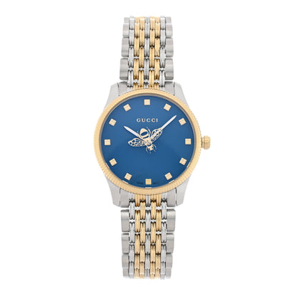 Gucci Stainless Steel 29mm G-Timeless Bee Quartz Watch Blue 1 of 5