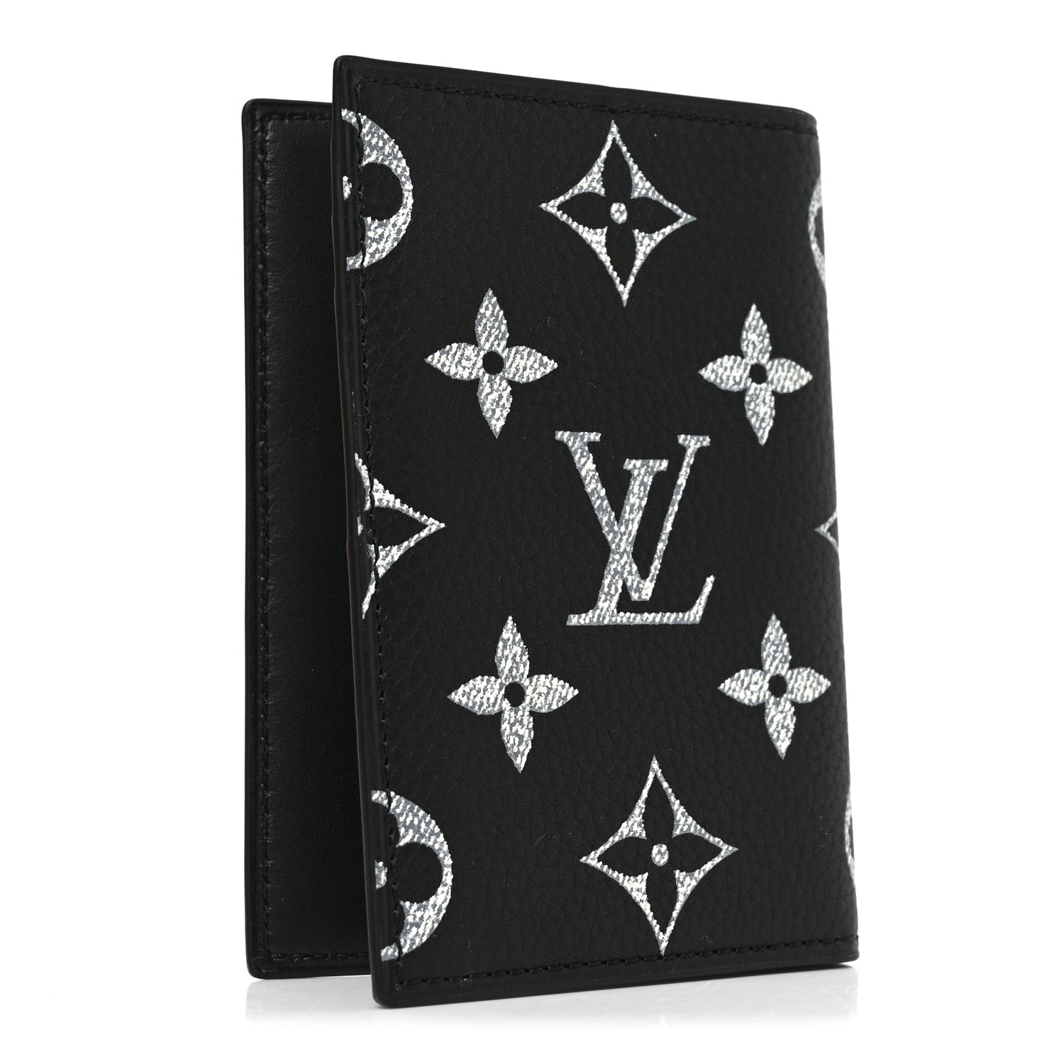 Louis Vuitton Calfskin Monogram Firefly Pocket Organizer P9 Black 3 of 8