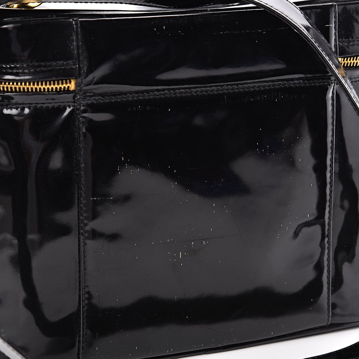 Patent Vanity Cosmetic Case Black