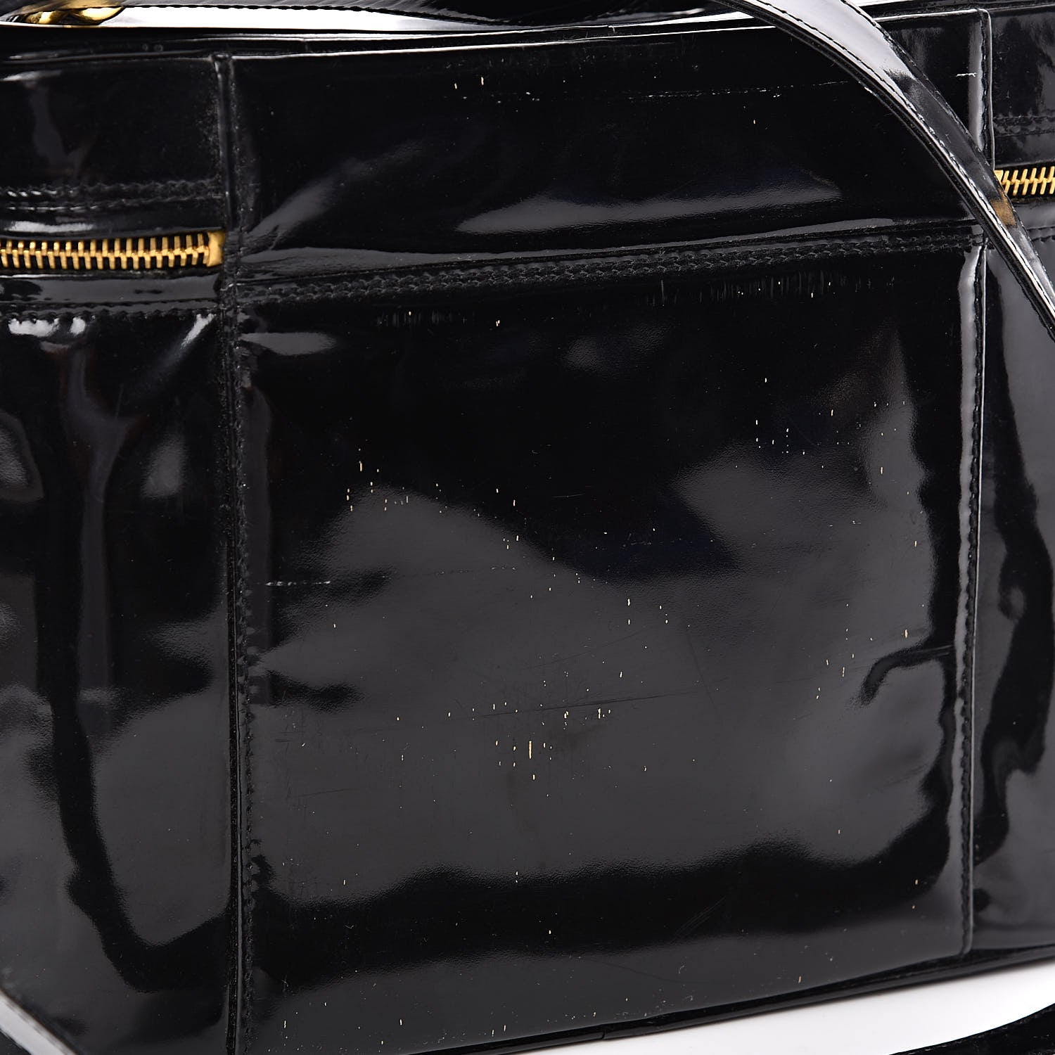 Chanel Patent Vanity Cosmetic Case Black 11 of 13