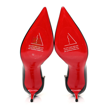 Christian Louboutin Patent Iriza 85 Pumps 37 Black 5 of 9