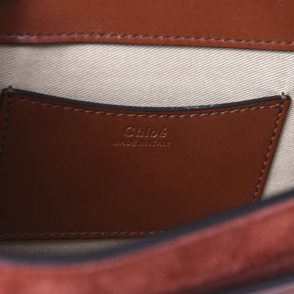Chloe Calfskin Suede Large Tess Bag Sepia Brown 7 of 9