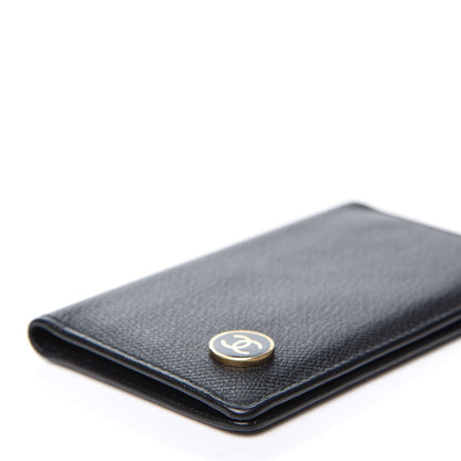 Chanel Grained Calfskin CC Button Card Holder Black 7 of 11