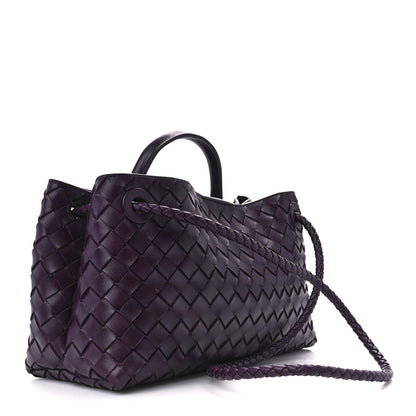 Bottega Veneta Nappa Intrecciato Small East West Andiamo Shoulder Bag Dark Mystic 3 of 12