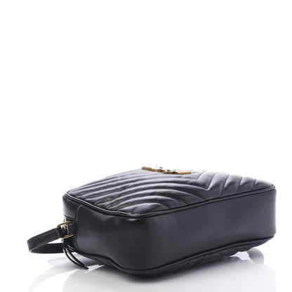 Saint Laurent Calfskin Matelasse Monogram Lou Camera Bag Black 4 of 10