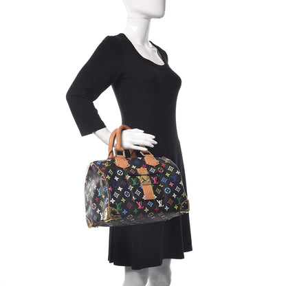 Louis Vuitton Monogram Multicolor Speedy 30 Black 2 of 9