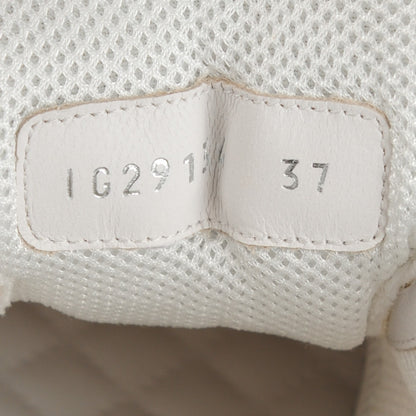 Chanel Suede Calfskin CC Sneakers 37 White Grey 9 of 9