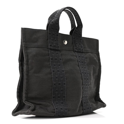 Hermes Canvas Herline PM Tote Grey 3 of 10