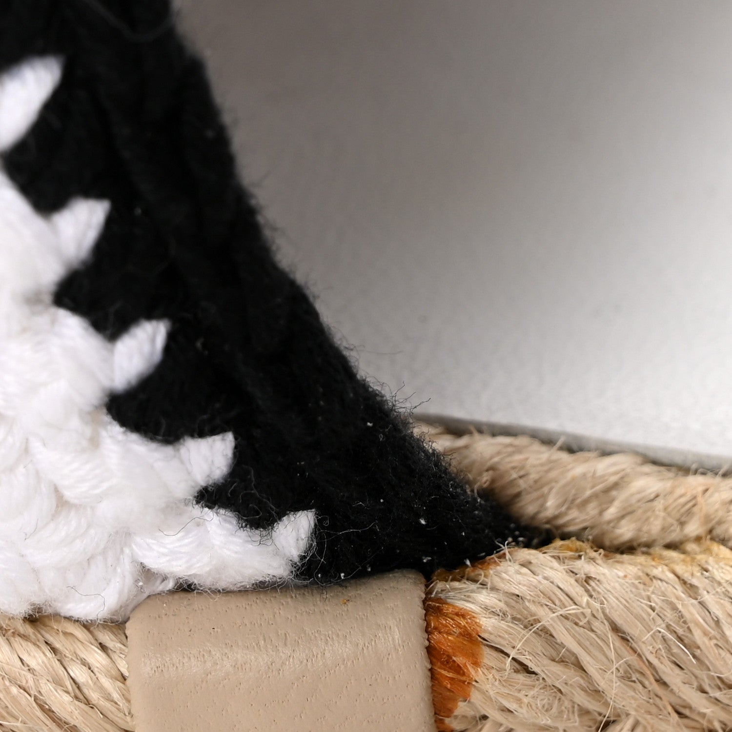 Chanel Braided Knit Cap Toe CC Ankle Strap Espadrilles 39 White Black 11 of 12