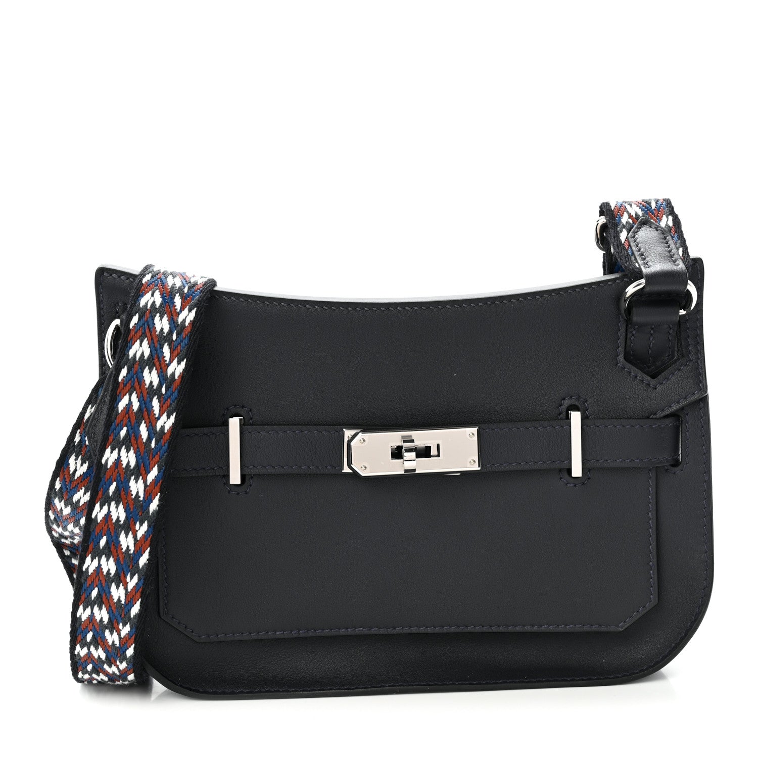 Hermes Swift Zigzag Mini Jypsiere Caban White Deep Blue 1 of 11