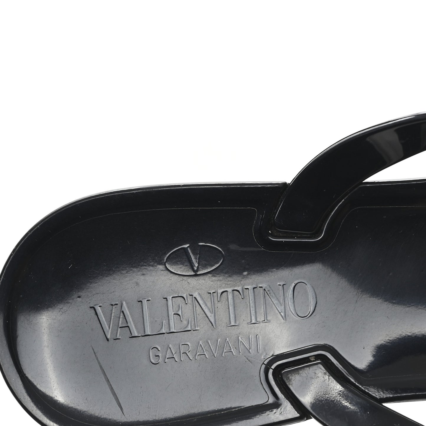 PVC Jelly Rockstud Bow Thong Sandals 39 Black