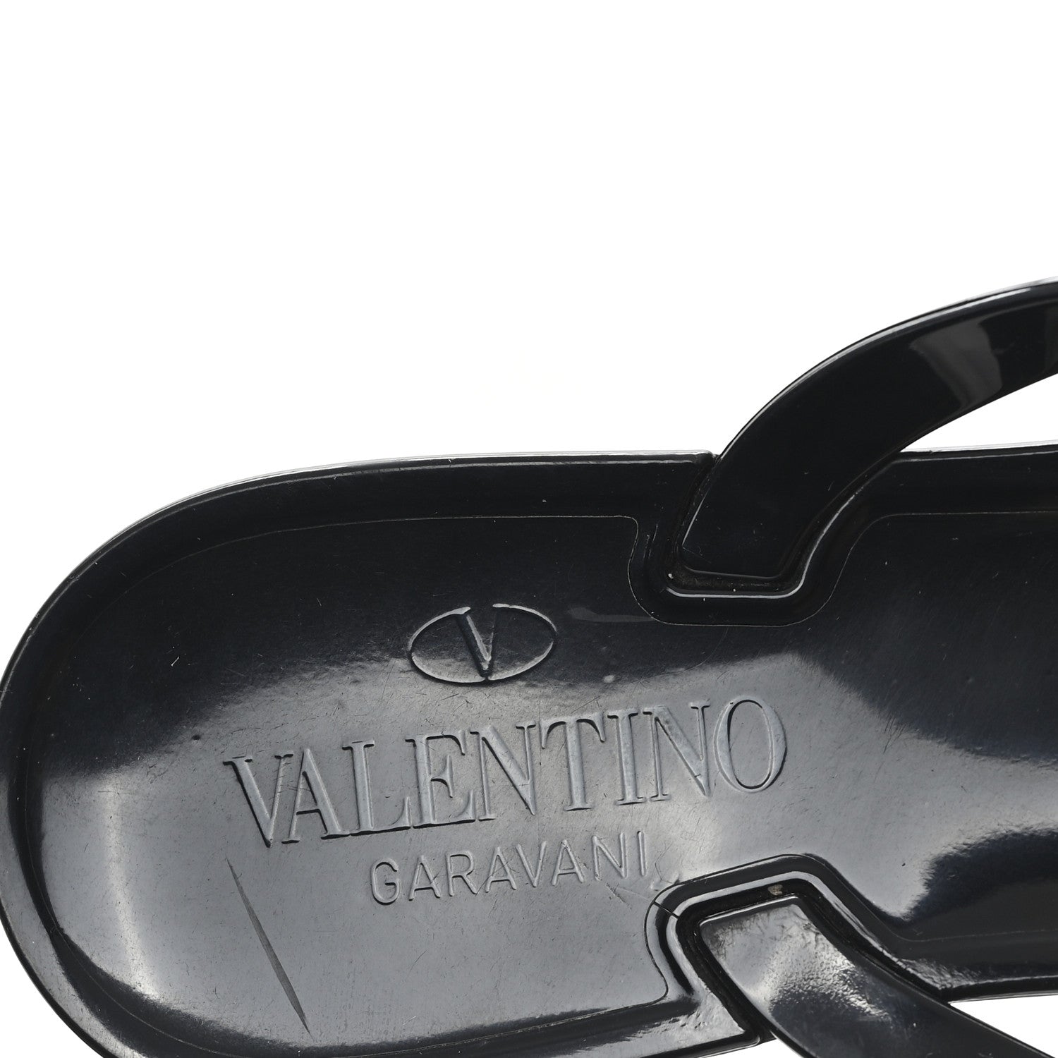 Valentino Garavani PVC Jelly Rockstud Bow Thong Sandals 39 Black 8 of 8