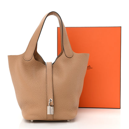 Hermes Taurillon Clemence Picotin Lock 18 PM Chai 11 of 11