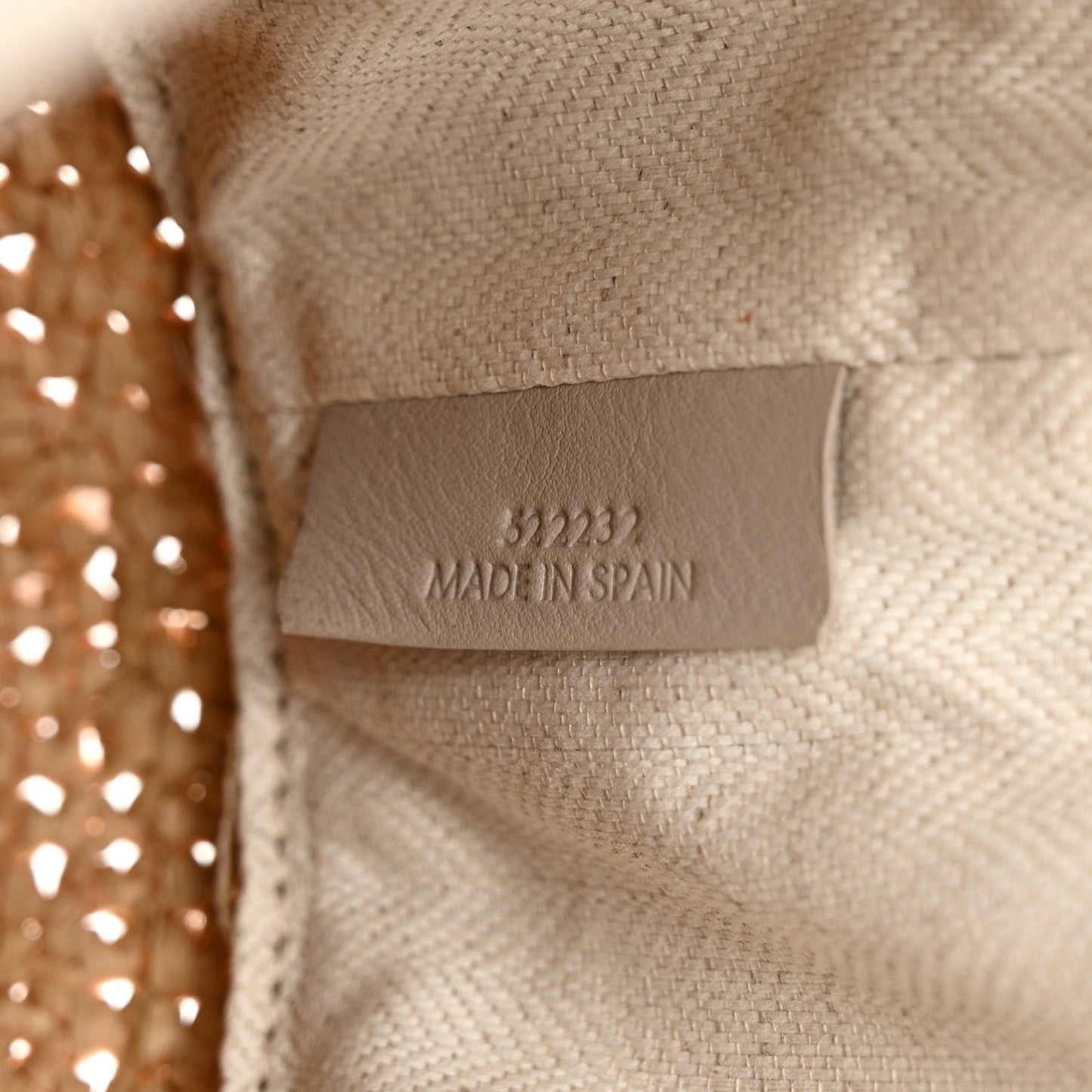 Calfskin Raffia Anagram Paulas Ibiza Pochette Bag Natural Tan