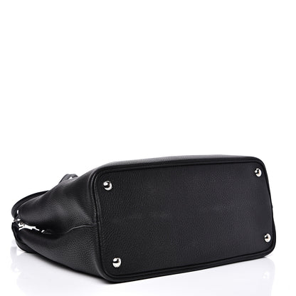 Prada Vitello Daino Medium Double Bag Black Celeste 3 of 11