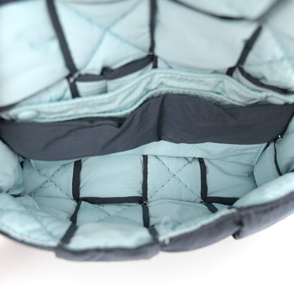 Bottega Veneta Nylon Intrecciato Padded Tech Mini Cassette Belt Bag Deep Blue Pale Blue 5 of 13