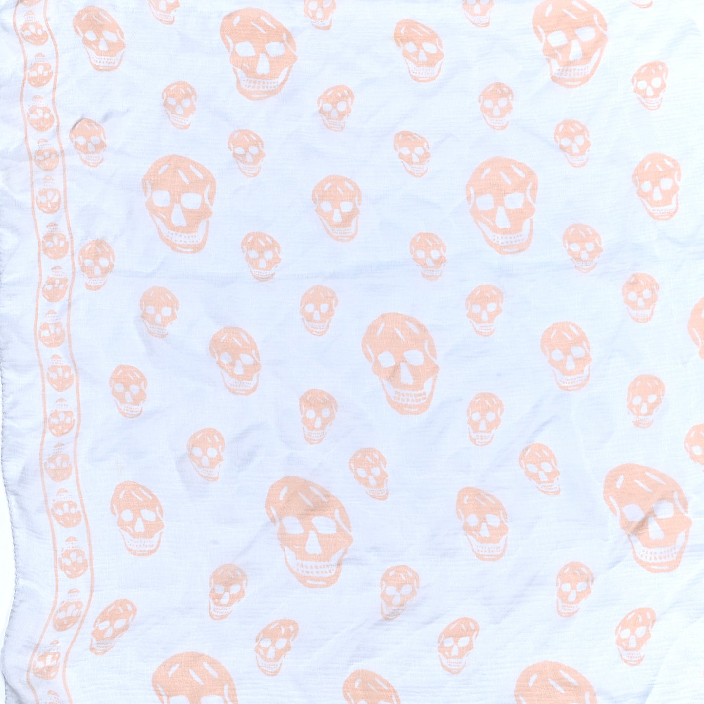 Silk Chiffon Skull Scarf Light Blue