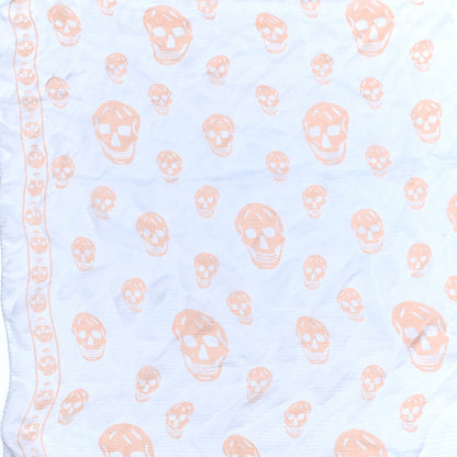 Alexander McQueen Silk Chiffon Skull Scarf Light Blue 2 of 5