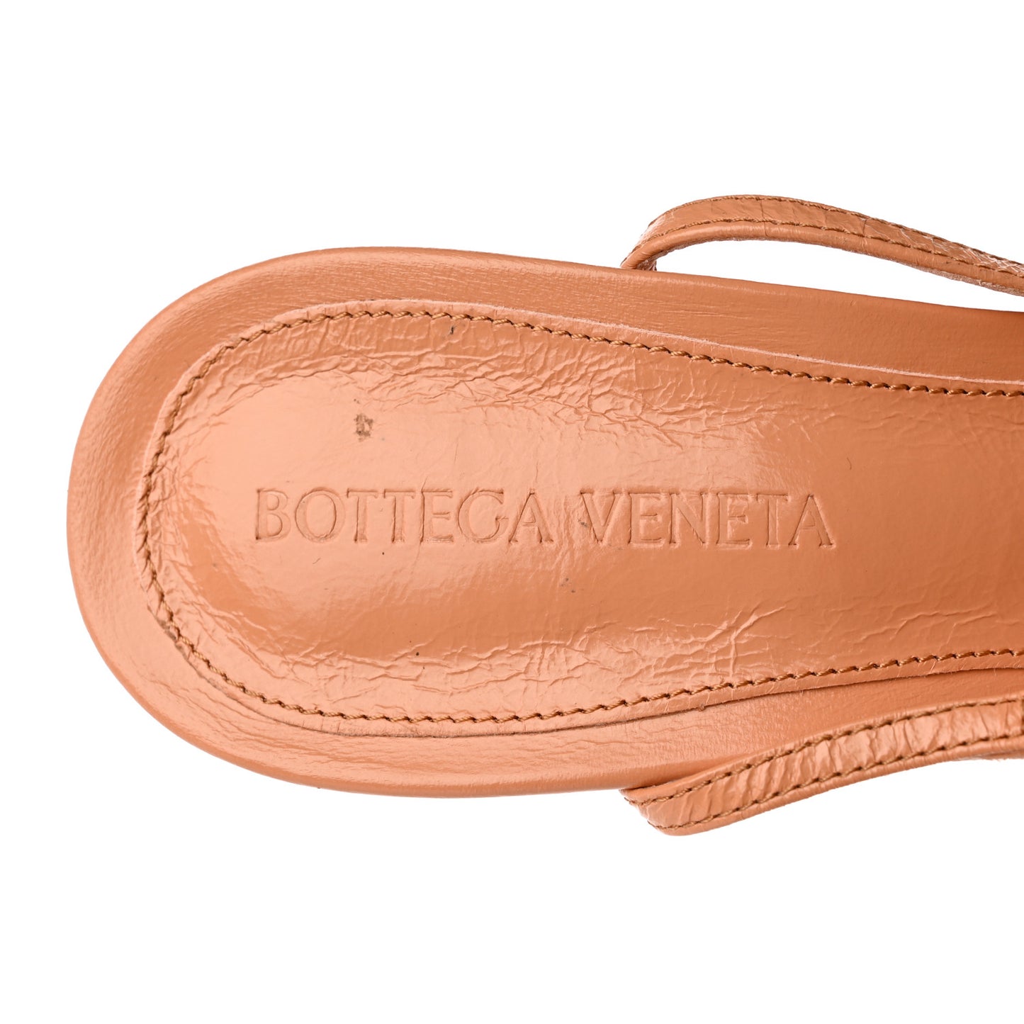 Crush Calfskin The Line 90mm Sandals 38 Clay