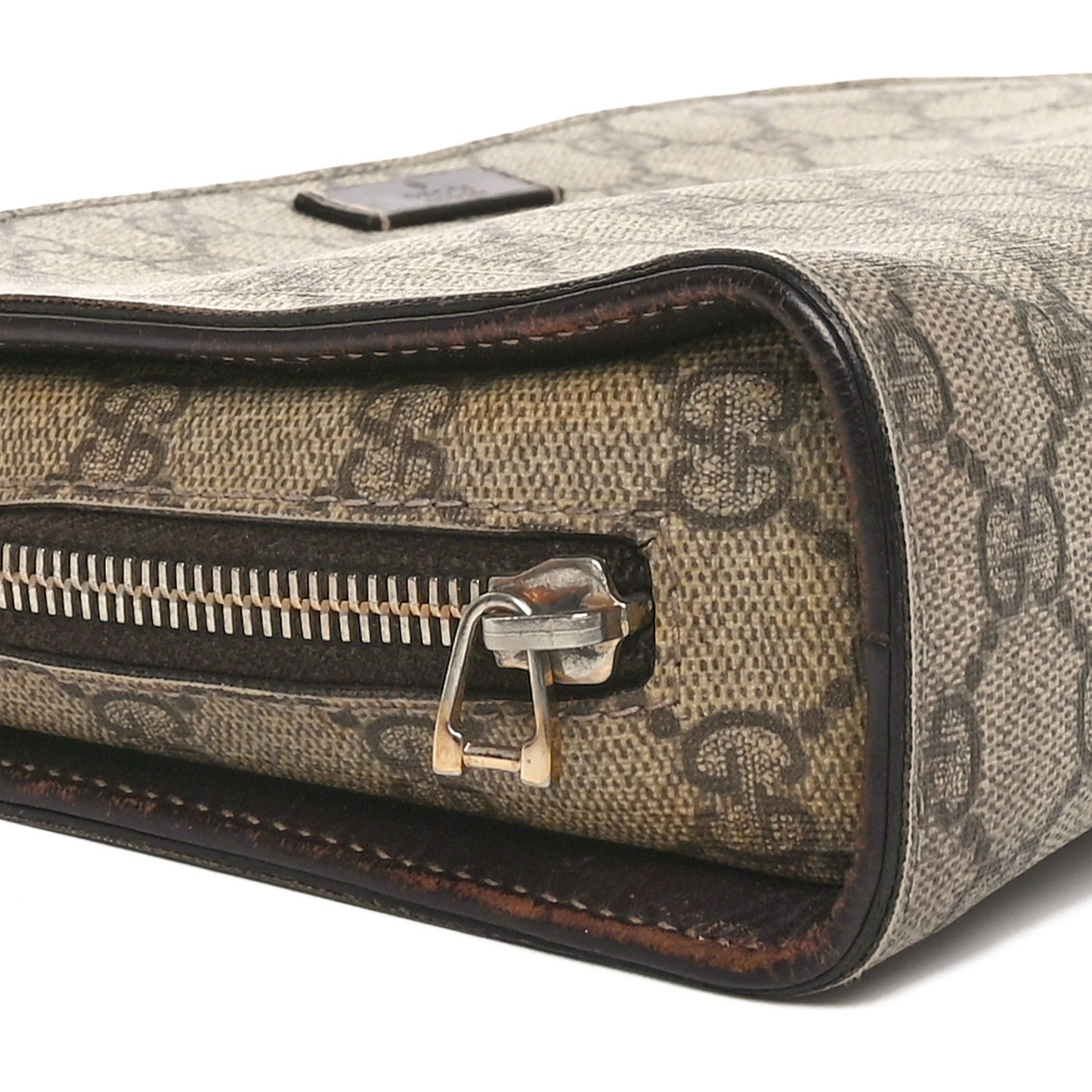 GG Plus Monogram Large Toiletry Case Brown